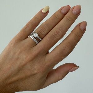 Rings 2 pcs. sterling silver 925.  Stones decorative crystals.